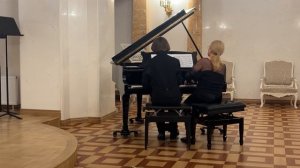 Ф.Шуберт «Военный марш» дуэт фортепиано София Орлова, Добрыня Буценко