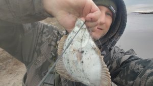 ИДУЩИЙ ПО ВОДЕ. УПУСТИЛ КАМБАЛУ ЛОПАТУ.НО ПОТОМ ПОЙМАЛ.