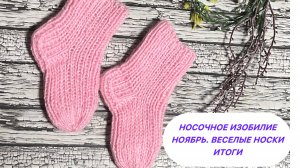 Носочное изобилие. Ноябрь. Веселые носки. Итоги проекта