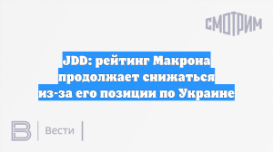 JDD: рейтинг Макрона продолжает снижаться из-за его позиции по Украине