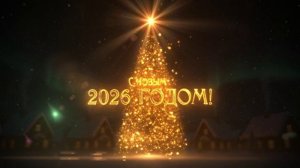 С новым 2026 годом заставка шар ёлка