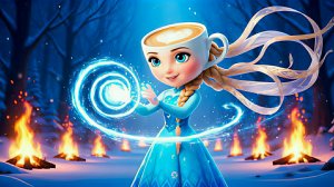 Балерина Капучина становится Эльзой, и использует силу льда, что бы остановить лесной пожар