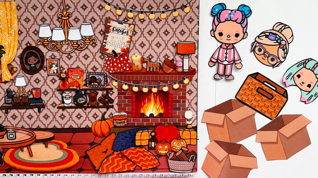 Тока Бока 🌸 создаем осенний дом / обустраиваем комнату смотреть онлайн