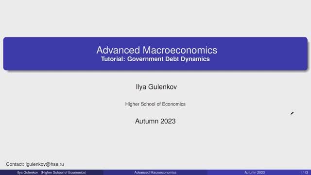 Topic 12. Government Debt Dynamics смотреть онлайн