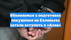 Обвиняемые в подготовке покушения на Соловьева хотели вступить в «Азов»