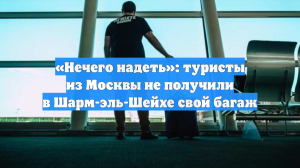 «Нечего надеть»: туристы из Москвы не получили в Шарм-эль-Шейхе свой багаж