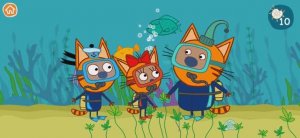 Три Кота Мультфильм Игра Морские ракушки.