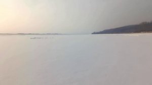 Рыбачу на льду в конце ноября