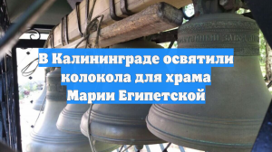 В Калининграде освятили колокола для храма Марии Египетской