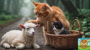 МУЛЬТФИЛЬМ ДЛЯ ДЕТЕЙ, Мама кошка помогает козленку