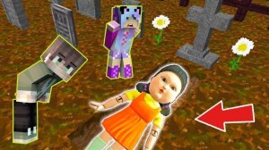 МЫ НАШЛИ КУКЛА ИЗ ИГРЫ КАЛЬМАРА ВО ДВОРЕ БАБКИ ГРЕННИ В МАЙНКРАФТ