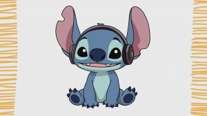 Как рисовать Стича в наушниках | Очень просто