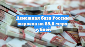 Денежная база России выросла на 89,8 млрд рублей