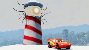 Эпический побег от Зомби-Пожирателя Молний Маккуина, Пожирателя Маяков, Пожирателя Пожарных Машин