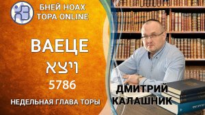 "Ваеце" 5786/2025. Недельные главы Торы - Парашат а-шавуа | Дмитрий Калашник