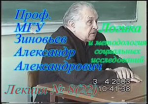 А.А.Зиновьев - Логика и методология социальных исследований Лекция 8(22), 03.04.2003
