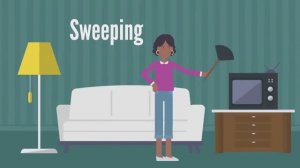 House chores vocabulary. Easy English