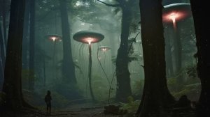 Научно-фантастический пейзаж с атмосферной музыкой для медитации и релаксации.