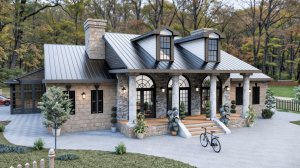 Волшебный дом 13x18 м с библиотекой! 📚 3 спальни и умная планировка на 234 м²