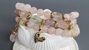 Браслет тройной из бериллов