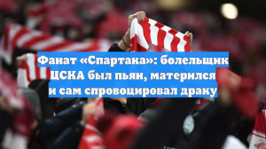 Фанат «Спартака»: болельщик ЦСКА был пьян, матерился и сам спровоцировал драку