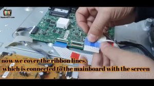 LG TV.  on the TV screen is a picture with lines  vertical and horizontal. repair successfully