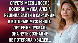Спустя месяц после похорон мужа, Алена решила зайти в сарайчик, в который муж ее не пускал…