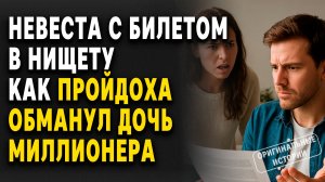 НЕВЕСТА с БИЛЕТОМ В НИЩЕТУ как ПРОЙДОХА обманул ДОЧЬ МИЛЛИОНЕРА... слушать рассказ
