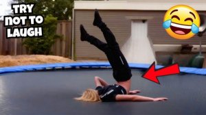 СМЕШНЫЕ ПРОВАЛЫ на БАТУТЕ за неделю! Пробуем не засмеяться