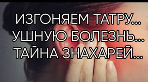 ИЗГОНЯЕМ ТАТРУ  УШНУЮ БОЛЕЗНЬ   ТАЙНА ЗНАХАРЕЙ  ДЛЯ ВСЕХ ...