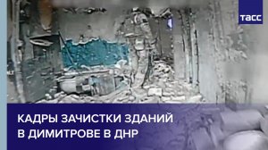 Кадры зачистки зданий в Димитрове в ДНР