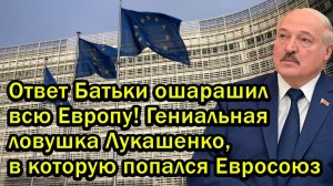 Ответ Батьки ошарашил всю Европу! Гениальная ловушка Лукашенко, в которую попался Евросоюз