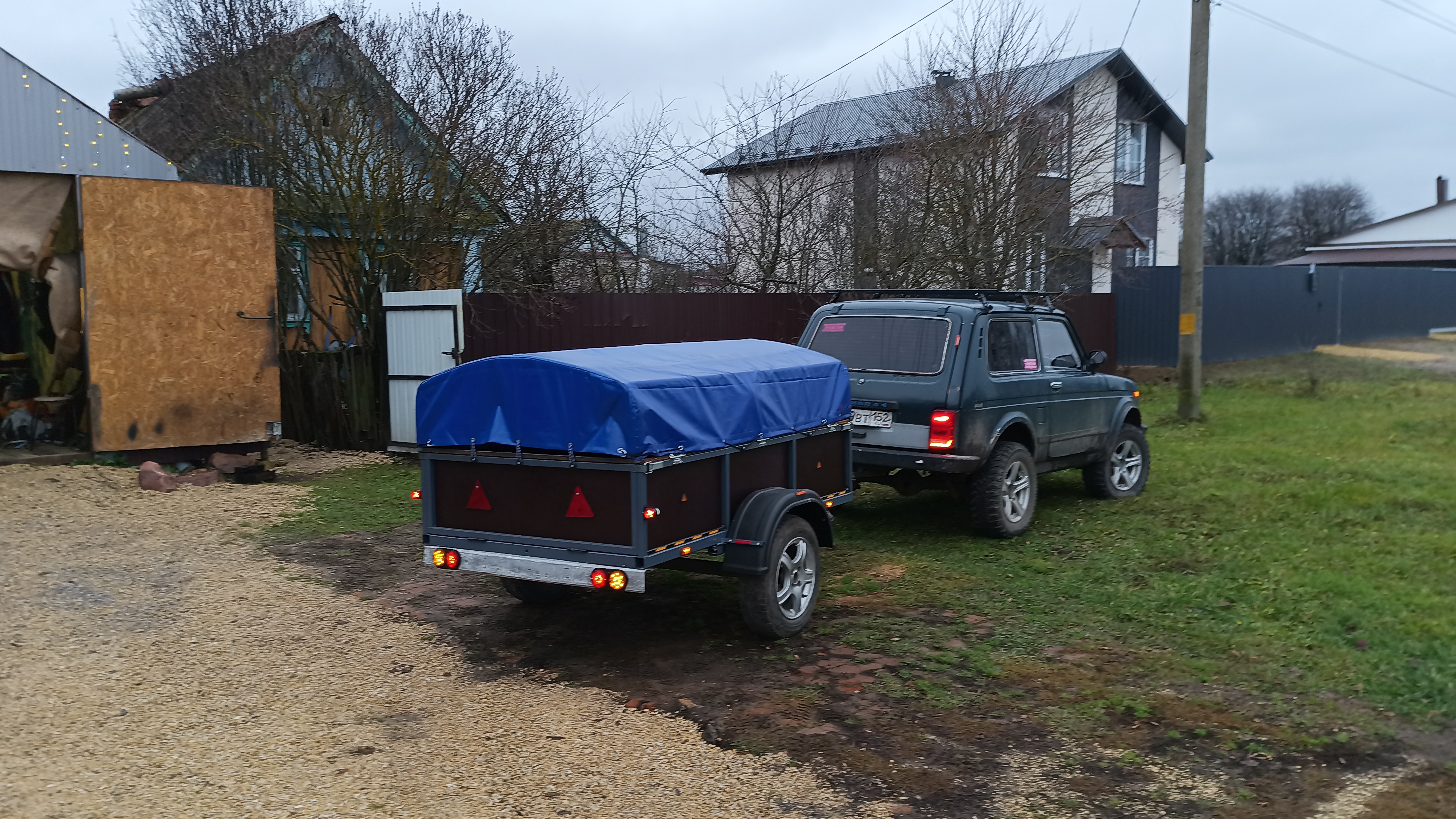 доделал прицеп самодельный