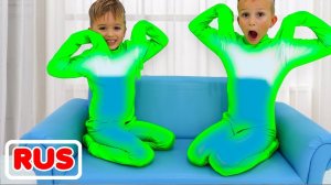 Ники и Влад в необычных волшебных костюмах! Видео для детей!