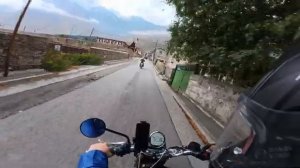 Падение Димона в Казбеги. Чистый звук Выхлопа. Путешествие на Royal Enfield Bear 650. Часть 2.