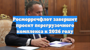 Росморречфлот завершит проект перегрузочного комплекса к 2026 году