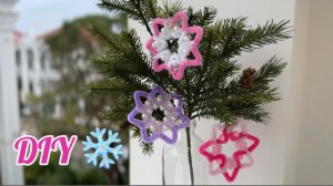 Снежинка ❄️ из пушистой проволоки ❄️