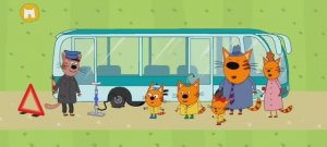 Три Кота Мультфильм Игра Путешествие на автобусе