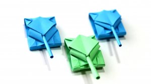 Танк из бумаги. Оригами танк.