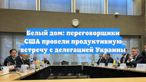 Белый дом: переговорщики США провели продуктивную встречу с делегацией Украины