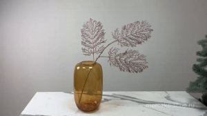 Декоративная ваза ТИББИ, стекло, оранжевый, 30 см, 1155169