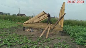 Хозблок 4х6. Стена передняя. Каркасный дом своими руками.