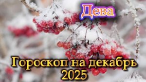 Дева! Гороскоп на декабрь 2025 года!
