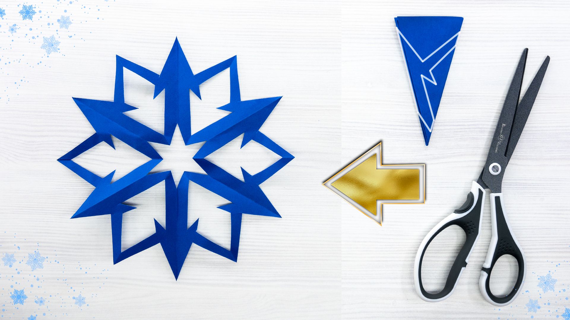 Легкая зимняя поделка Снежинка из бумаги формата А4 смотреть онлайн