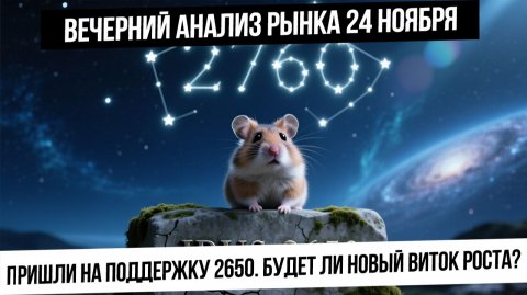 Вечерний анализ рынка 24 ноября. Индекс упал на поддержку 2650. Мирные переговоры затягиваются!