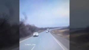 24-11-2025.Момент дтп в Оренбургской области у села Маламаевка.