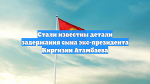 Стали известны детали задержания сына экс-президента Киргизии Атамбаева