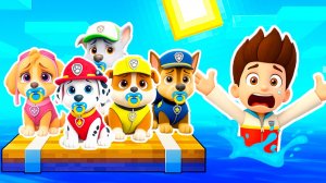 ВЫЖИВАНИЕ в ОКЕАНЕ с БЕЙБИ ЩЕНЯЧИЙ ПАТРУЛЬ с ТРАЛАЛЕРО ТРАЛАЛА В МАЙНКРАФТ МУЛЬТИК