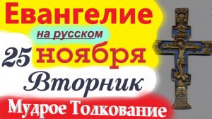 25 Ноября ЕВАНГЕЛИЯ Дня 2025 Вторник с  Мудрым Толкованием короткое 10 мин Евангелие Дня 25 Ноября