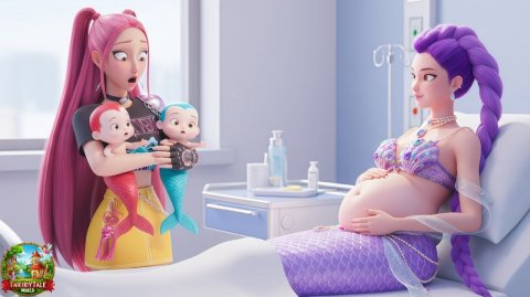 Малышка Мира спасает беременную русалку Руми От Опасности KPOP Demon Hunters